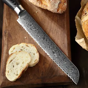 Faca de pão profissional de cozinha, 8 polegadas