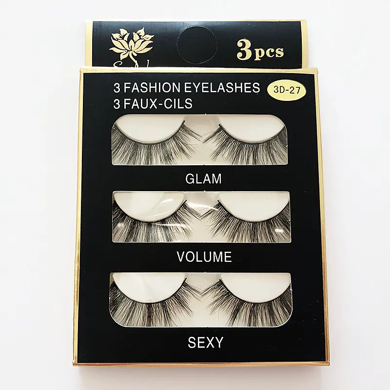 3 pairs lash kit all hand made craft Synthetic lash boxes lash comfortable tweezers eyelash extension