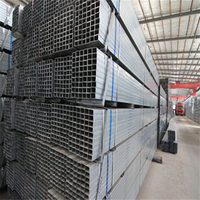 Barra de caja soldada galvanizada de sección hueca ASTM A500, columna de tubo de hierro de 100*50mm, tubo Rectangular A36 Ms y tubos cuadrados Gi