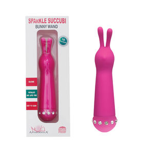 Sparkle Succubi Bunny bacchetta 7 modalità potente Silicone impermeabile a basso rumore AAA batteria vibratore per le donne rosa viola - Product Image 5