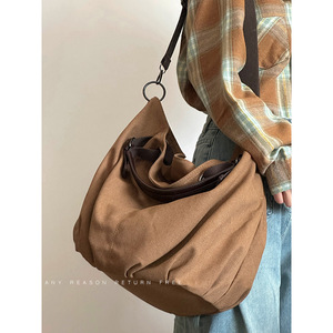 Heavy Duty Global Shipping Vintage <b>Large</b> Capacity Women's Shoulder <b>Bag</b> Crossbody Luxury <b>Canvas</b> Tote <b>Bag</b> - Product Image 2