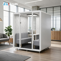 Cabine de bureau insonorisée acoustique, cabine d'enregistrement, cabine acoustique modulaire, isolation acoustique pour centre d'appels et messages vidéo
