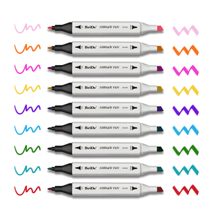 168 colores Alcohol cepillo marcadores de doble punta (cepillo y cincel) dibujo marcadores para los niños. Para colorear para - Product Image 1