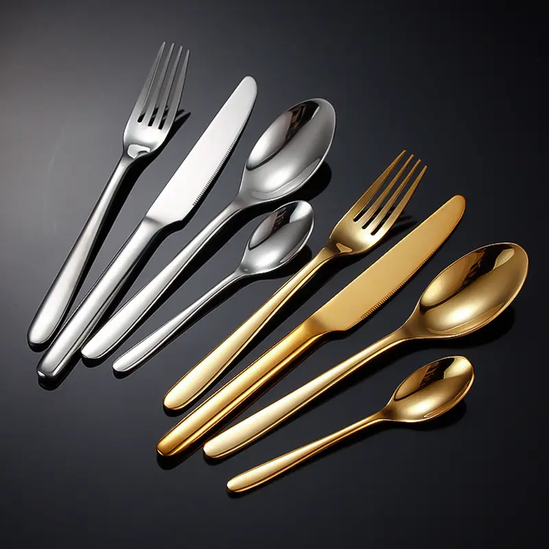 Set peralatan makan sendok garpu Stainless Steel 304 harga pabrik kualitas tinggi