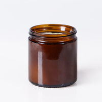 Home Decor 8oz Round Empty 250ml Amber Candle Gläser mit Deckel Zylinder Design für Weihnachts anlässe