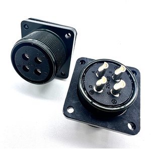 ネジ付きMS3106A20-4S MS3102A20-4Pシルバー<span class=keywords><strong>4</strong></span>ピンストレートはんだタイププラグソケット - Product Image 4