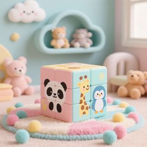 ลูกบาศก์มายากล 2x2 น่ารัก ของเล่นพัฒนาสมอง DIY สีสันสดใส บรรเทาความเครียด สำหรับเด็ก ของเล่นเสริมสร้างสติปัญญาและการเรียนรู้ - Product Image 1