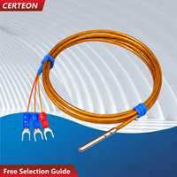 WAPT-035-GK-PT100 Wasserdicht Edelstahl -50 bis 350℃ 4x30mm Geflechtkabel PT100 RTD Temperatursensor