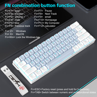 Clavier mécanique HXSJ V900 61 touches, vente en gros d'usine, logo personnalisé, USB Type-C, rétroéclairage LED, nouveau design unique à ruban, pour le gaming B2B