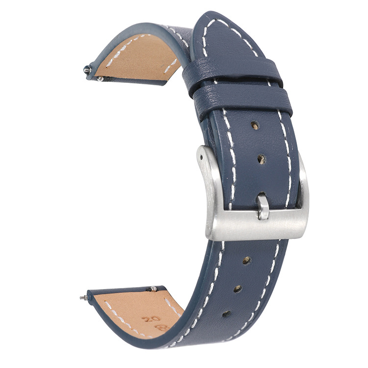 Lionorm Plain Top Grain Leather Watch Strap 20mm 22mm Quick Release Soft Thin Replacement watch band for Most Watch Models