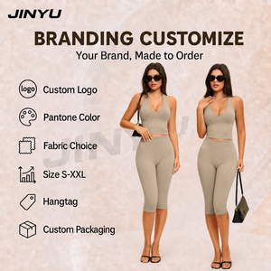 JINYU Leggings Capri de Yoga <span class=keywords><strong>Taille</strong></span> <span class=keywords><strong>Haute</strong></span> pour <span class=keywords><strong>Femme</strong></span>, Effet Ventre Plat et Remonte-Fesses, Extensibles, pour Entraînement et Sport - Product Image 6