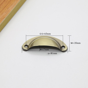 Kẽm hợp kim cổ đồng phong cách ngăn kéo kéo phong cách cũ nửa vỏ tủ cổ điển cup xử lý nhà bếp phòng ngủ phòng tắm ngoài trời - Product Image 6