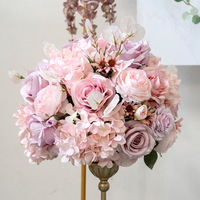 Ensemble de décoration florale en arche de roses en soie rose automne, pour décoration de mariage, de remise de diplôme, de la Saint-Valentin, fond de photographie, naturel et réel