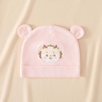 Bonnet en coton de classe A pour nouveau-né, double couche, avec oreilles 3D, broderie vache de dessin animé, doux, pour bébé, hiver, 0-3 mois