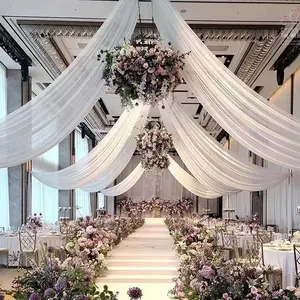 Ceiling Drapes for Parties Wedding Ceiling Drapery Chiffon Curtain for Backdrop Wedding Arch Draping Fabric