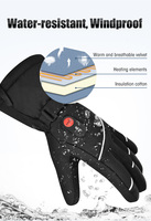 Savior M/L Tailles Gants de ski d'hiver isolés Imperméable Coupe-vent Écran tactile Compatible Batterie Chauffée Chaud Disponible