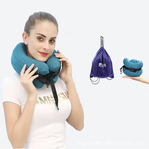 Almohada de Viaje Viscoelástica en Forma de U para Cuello, 28x26x14cm, con Bolsa de Almacenamiento, para Adultos - Product Image 3