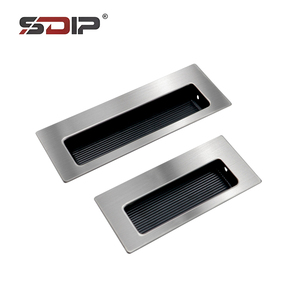 Nguồn nhà máy Bạc-đen lượn sóng hình chữ nhật nhúng trượt Closet Barn Door xử lý ngón tay cấp kéo - Product Image 1