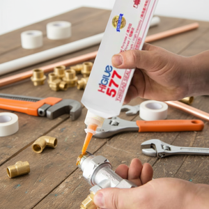 HiGlue Pâte d'étanchéité pour filetage de tuyaux de force moyenne 50 ml 577 567 565 pour raccords filetés - Product Image 1