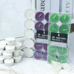 Lot de 10 bougies chauffe-plat en verre vert fruité de 37,5 mm, colorées, pour diffuseur d'arômes et lampe parfumée, 10g - Product Image 1