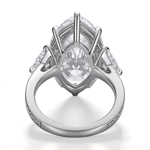 Bague de luxe en or blanc massif 18K 14K 10K avec diamant de laboratoire personnalisé, bijoux de mode, création de bague sur mesure pour femmes, pour les soirées - Product Image 3