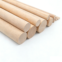 YUESHEN Varilla Redonda de Madera de Haya Personalizada, Varios Diámetros y Longitudes, Piezas de Madera de Haya para Mecanizado CNC