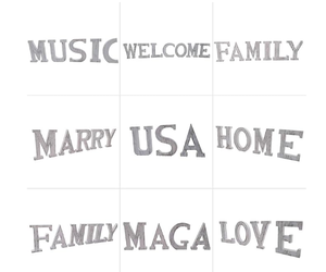 Letras de decoración de madera extra grandes, letras blancas desgastadas de madera, bloque de bricolaje, signo de palabras, alfabeto, colgante independiente para el hogar - Product Image 4