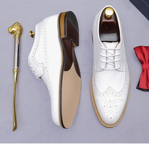 Zapatos Oxford de Cuero Genuino Formales y Versátiles, Estilo Retro con Diamantes, Casuales, de Negocios, Británicos, para Boda, Impermeables, Ligeros y Sin Cordones para Hombre - Product Image 2