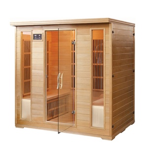 Salle de sauna infrarouge électrique moderne en acrylique avec douche vapeur - Équipement de beauté multifonctionnel anti-UV, écologique, avec fonction oxygène - Product Image 1