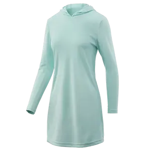 Baju Pancing Wanita, Baju Memancing Hoodie Polos Penghalang Matahari + 50 UPF Kustom