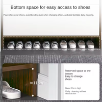 Vente en gros de étagère à chaussures moderne et simple Armoire à chaussures économique en bois gris Armoire de rangement en panneaux de particules Étagère à chaussures d'intérieur pour la maison