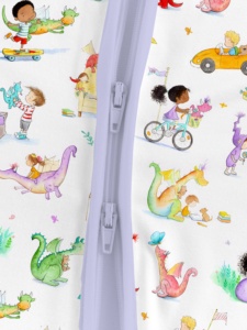 Tutine Miozing per Neonata con Stampa Dinosauro, in Bambù e Spandex, per Tutte le Stagioni, con Cerniera a Doppio Senso, Ecologiche e Traspiranti - Disponibili - Product Image 4