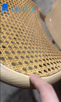 Chaise en rotin tressé style canne, respirante et confortable, avec dossier en rotin, faite à la main et empilable, pour événements hôteliers