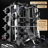 Machine Smith pliable en métal robuste, entraîneur complet, rack à squats, rack à développés, combinaison de gym multifonctionnelle