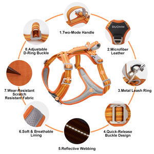 Tali rompi anjing reflektif, tali anjing reflektif, tahan lama, nilon, tali anjing berjalan luar ruangan, dirancang untuk mencegah keluar, <span class=keywords><strong>Harness</strong></span> anjing - Product Image 4