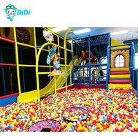 DIDI conception personnalisée enfants jeu doux vert et noir thème trampoline parc commercial aire de jeux intérieure toboggans balle fosse labyrinthe