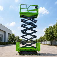 Robuste 10m 8m 12m Raupen-Scherenhebebühne Hydraulische Raupenmontierte Plattform für Unebenen Untergrund Baustellen