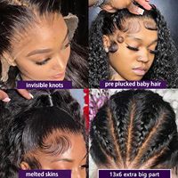 Peluca frontal de encaje 13*4 de onda profunda al por mayor, densidad del 250%, cabello humano virgen vietnamita SDD, proveedores de pelucas de encaje HD transparente