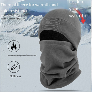 Khăn trùm đầu giữ ấm mặt khi trượt tuyết, một lỗ, chống gió, có thể điều chỉnh, mũ đội đầu mùa đông ngoài trời, chất liệu lông cừu, dành cho đi xe đạp - Product Image 3