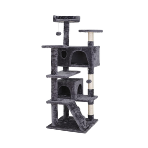 Vente en gros : Arbre à chat en bois personnalisé de grande taille, très populaire, avec griffoir, maison et tour - Product Image 1