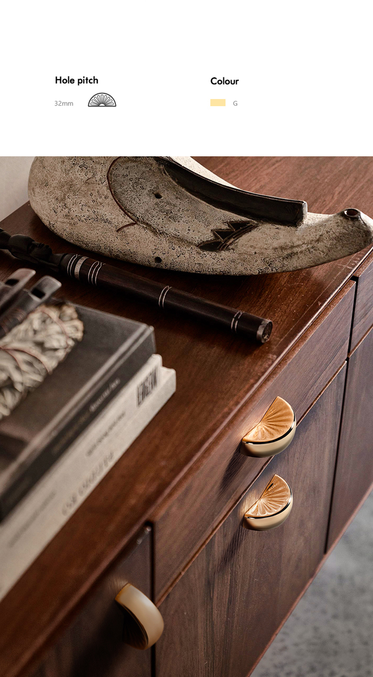 EADER Nordic golden light luxury orange design cabinet handle modern minimalist wardrobe drawer handle