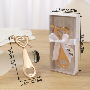 Abridor de botellas con forma de corazón y flecha de Cupido, recuerdos de boda para invitados con caja de regalo. - Product Image 4