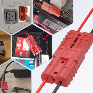 Conector de Cable de Batería de 50 Amperios con Cubierta, Conexión/Desconexión Rápida, Calibre 6 a 12, 600V - Product Image 5