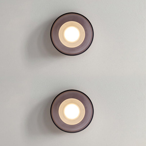 Lámpara de Pared Redonda Nórdica de Vidrio con Base de Hierro LED para Entrada o Pasillo - Product Image 2