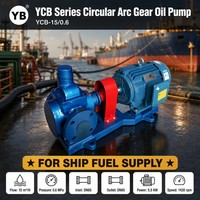Pompe à engrenages à arc YCB-15/0.6, 15,0 M3H, 0,6 Mpa, 5,5 KW, en acier 40Cr, pour le transport d'huile industrielle avec moteur