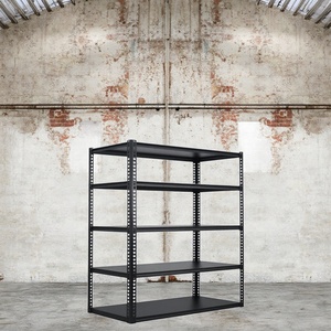 Fabricación Estante de <span class=keywords><strong>metal</strong></span> de utilidad sin pernos de 5 niveles Estantes de acero ajustables Estante de almacenamiento de almacén - Product Image 4