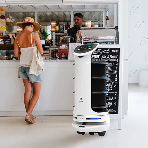 Inteligente comida entrega robô Hotel robotAI inteligência artificial robô personalização