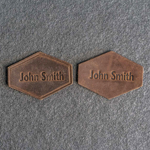 कस्टम चमड़े के पैच टोपी चमड़े के पैच बैज लेबल ब्लैंक जींस टोपी के लिए चमड़े के पैच - Product Image 2