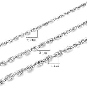 Men's <b>Titanium</b> Steel Necklace 2.5mm 3.0mm 3.5mm <b>Chain</b> Layered Couple Style Geometric Design Gift Jewelry CE498 - Product Image 1