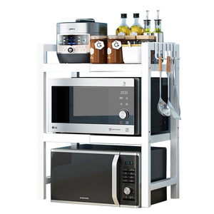 Expandable <strong>Microwave</strong> Stand Countertop Kitchen Metal Utensils Tableware Storage <strong>Microwave</strong> Oven <strong>Rack</strong> - Product Image 2